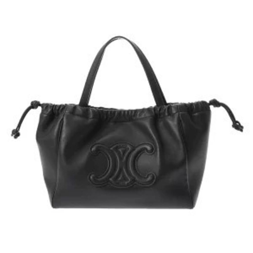 Celine Cabas Drawstring Bag Gray Cuir Trin Off Handbag